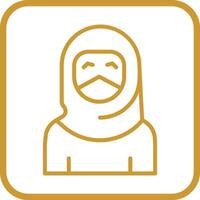 Woman with Niqab Vector Icon