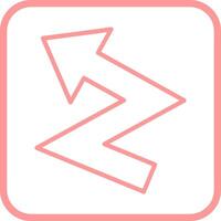 ZigZag Arrow Vector Icon