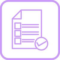 icono de vector de documento válido