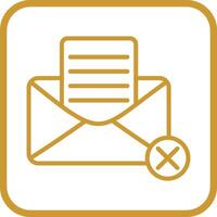 Rejection Of A Letter Vector Icon