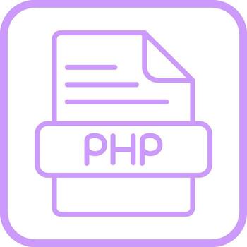 icono de vector de php