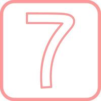 Number Seven Vector Icon