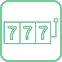 Slot Machine with Sevens Vector Icon