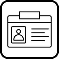 icono de vector de tarjeta de identificación