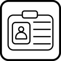 icono de vector de tarjeta de identificación