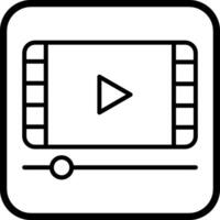 vídeo y animación vector icono