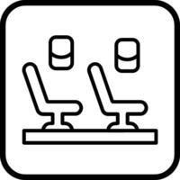 Seats in Plane Vector Icon