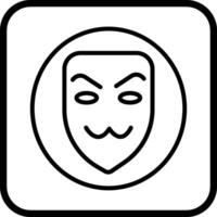 icono de vector de máscara de hacker