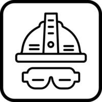 lentes y casco vector icono