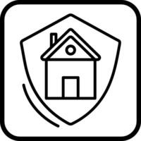 icono de vector de protección de casa