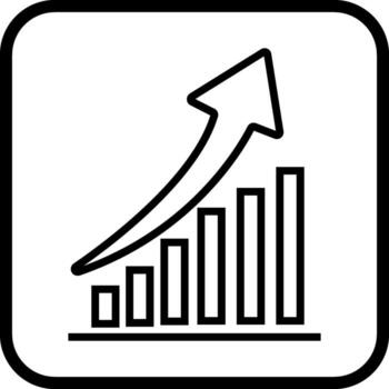 icono de vector de aumento