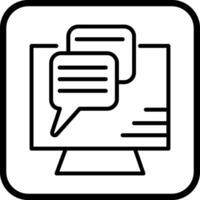 Computer Chatting Vector Icon