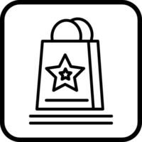 icono de vector de bolsa de compras