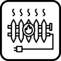 icono de vector de radiador de calor