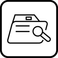 Magnifier Folder Vector Icon