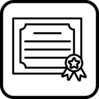 icono de vector de certificado