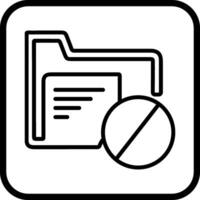 Block Folder Vector Icon