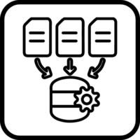 icono de vector de procesamiento de datos