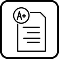 Graded Paper Vector Icon