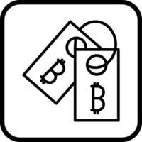 Bitcoin Label Tag Vector Icon