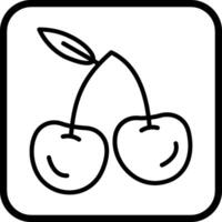 icono de vector de cerezas