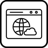 Web Cloud Vector Icon