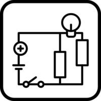 icono de vector de circuito eléctrico