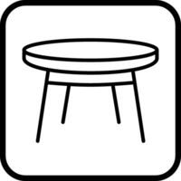 icono de vector de mesa pequeña