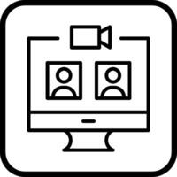 icono de vector de videollamada