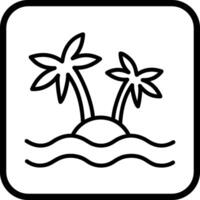 icono de vector de isla