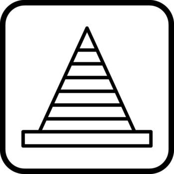 icono de vector de cono