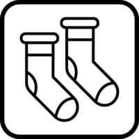 icono de vector de calcetines de invierno