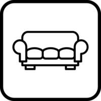 icono de vector de sofá grande