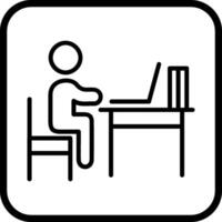 Studying Desk Vector Icon