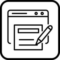 Blog Template Vector Icon