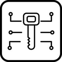 icono de vector de llave electrónica