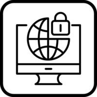 icono de vector de seguridad de internet