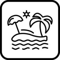 icono de vector de playa