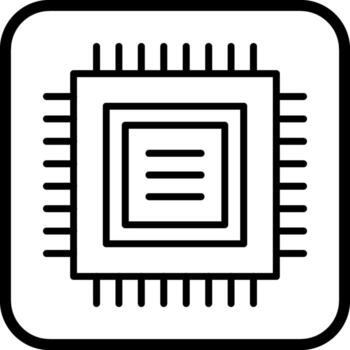 icono de vector de cpu
