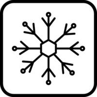 icono de vector de copo de nieve