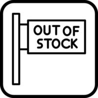 fuera de stock vector icono