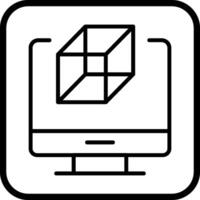 icono de vector de cubo