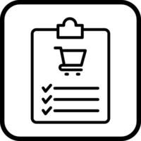 Shopping List Vector Icon