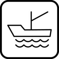 icono de vector de barco