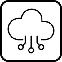 icono de vector de computación en la nube