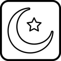 Moon and Star Vector Icon