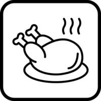 icono de vector de pollo