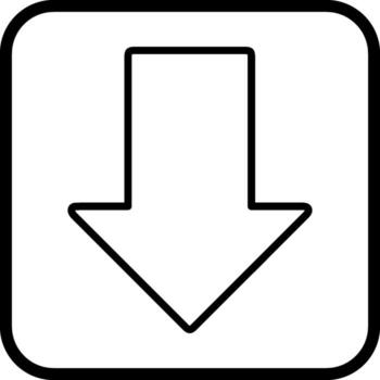 Down Vector Icon