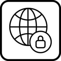 icono de vector de seguridad mundial