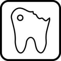 icono de vector de caries